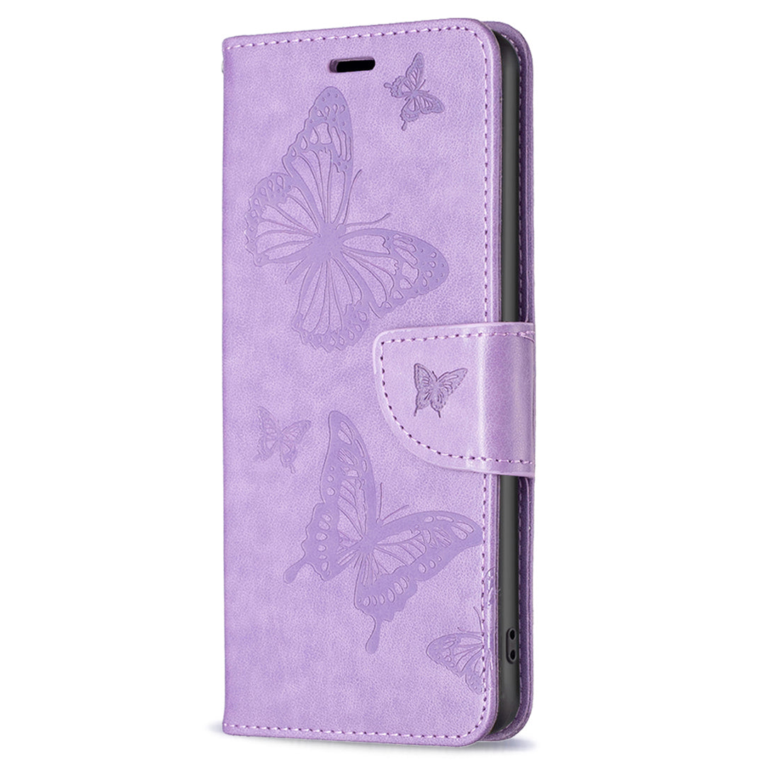 For Xiaomi Civi 3 5G Wallet Phone Case Butterfly Imprinted Butterfly Leather Flip Cover with Strap