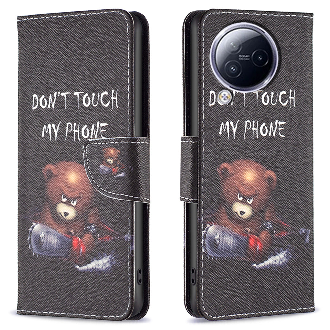 For Xiaomi Civi 3 5G Pattern Printed Phone Case PU Leather Wallet Stand Protective Cover