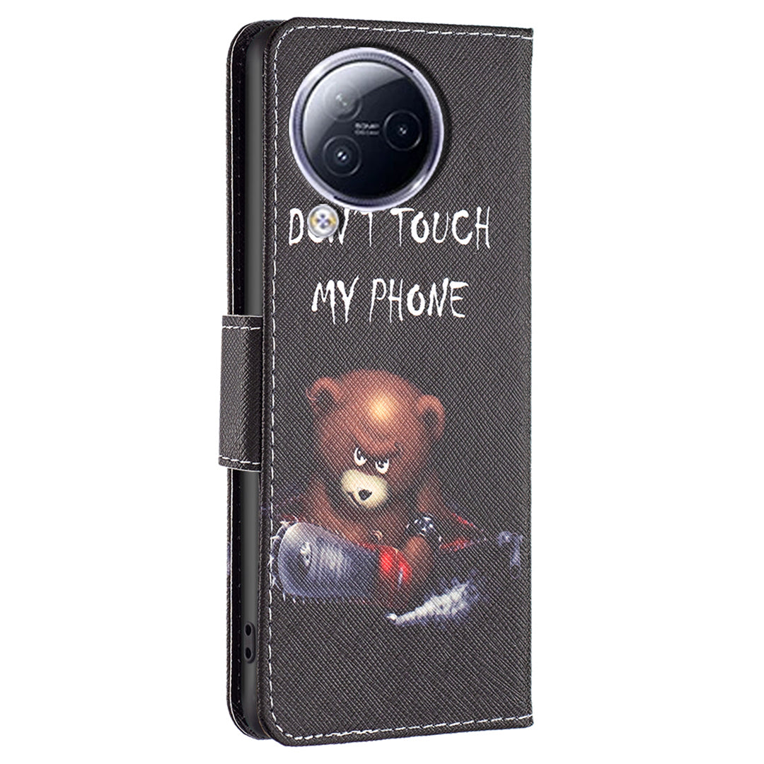 For Xiaomi Civi 3 5G Pattern Printed Phone Case PU Leather Wallet Stand Protective Cover