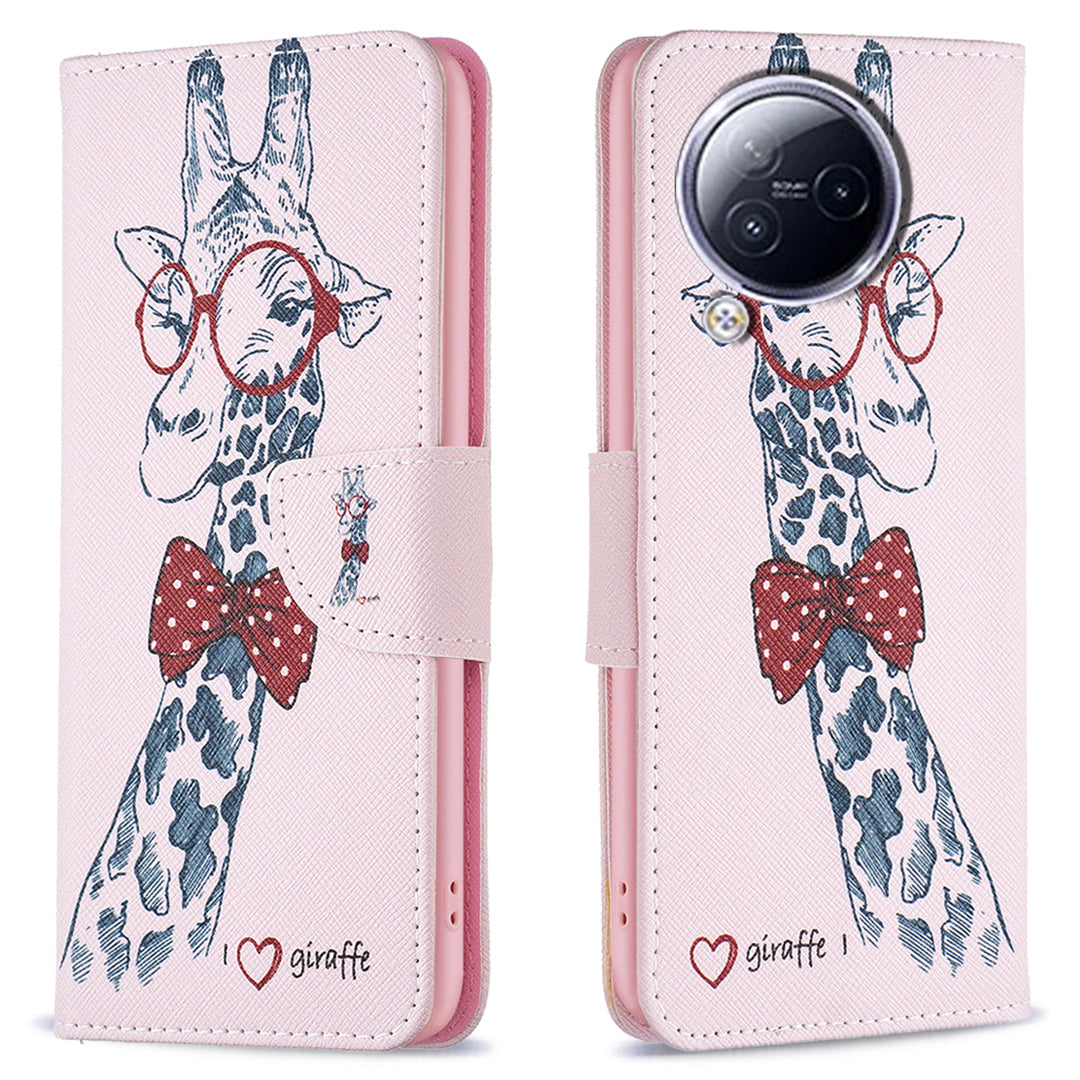 For Xiaomi Civi 3 5G Pattern Printed Phone Case PU Leather Wallet Stand Protective Cover