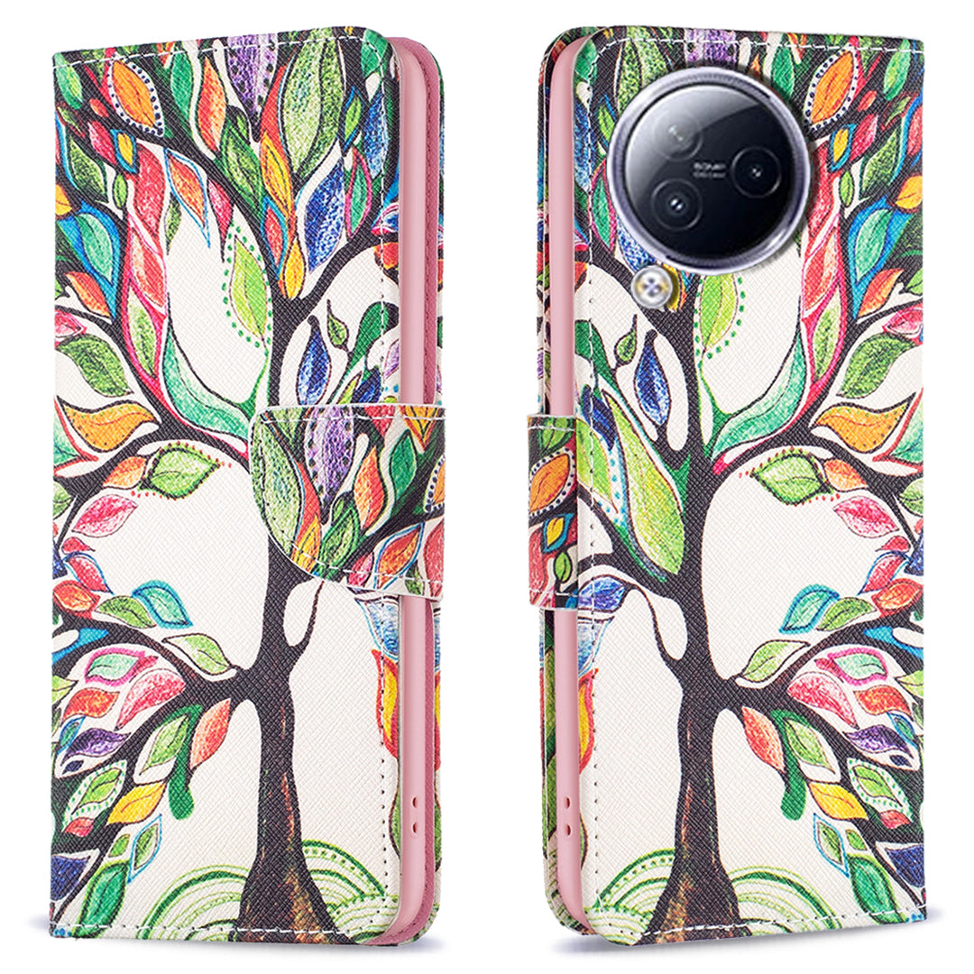 For Xiaomi Civi 3 5G Pattern Printed Phone Case PU Leather Wallet Stand Protective Cover