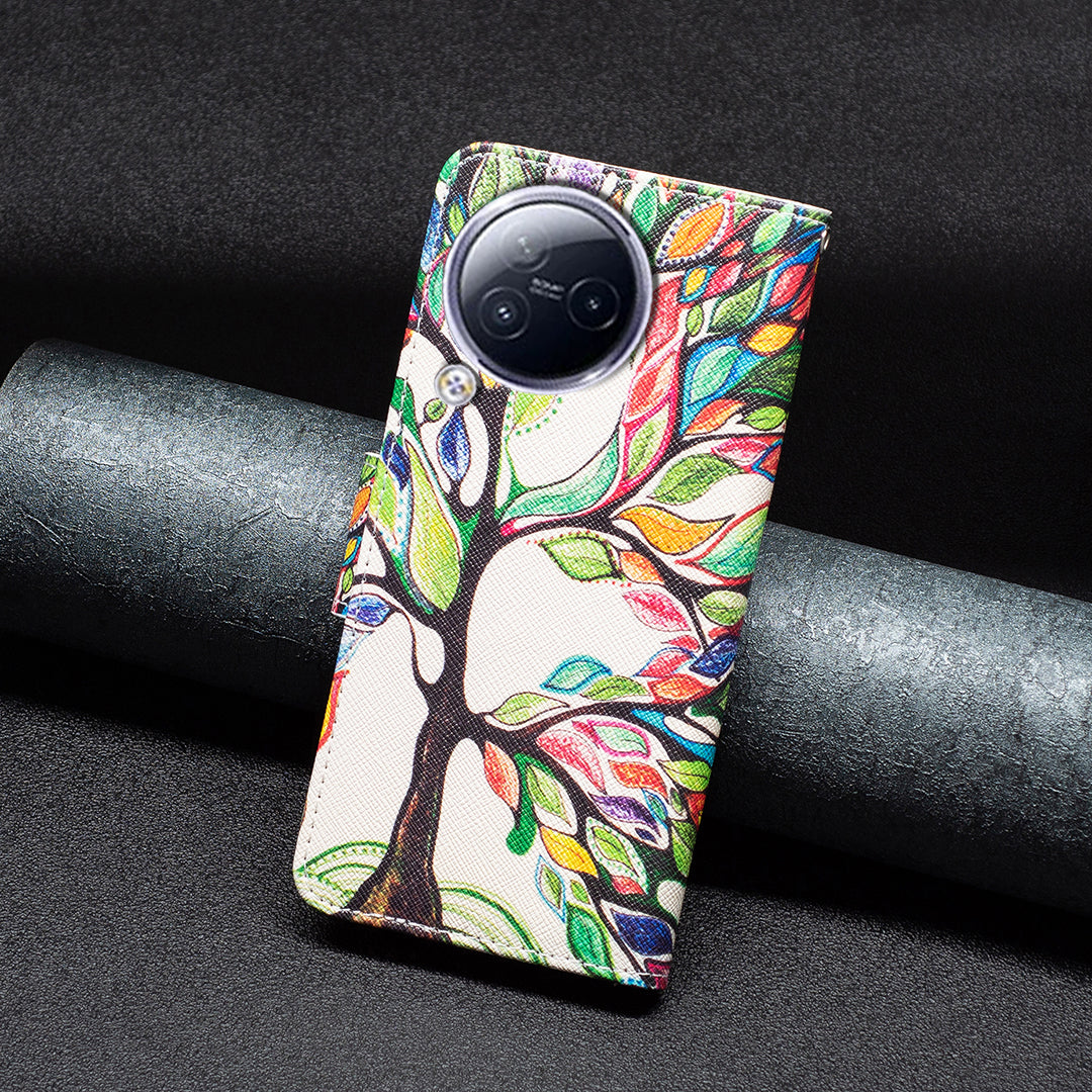 For Xiaomi Civi 3 5G Pattern Printed Phone Case PU Leather Wallet Stand Protective Cover