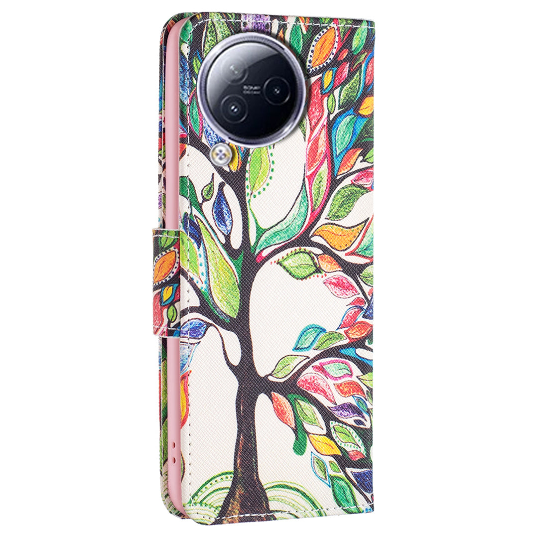 For Xiaomi Civi 3 5G Pattern Printed Phone Case PU Leather Wallet Stand Protective Cover