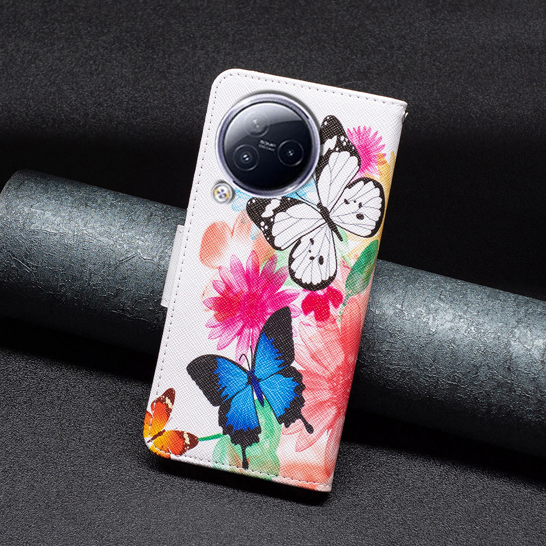 For Xiaomi Civi 3 5G Pattern Printed Phone Case PU Leather Wallet Stand Protective Cover