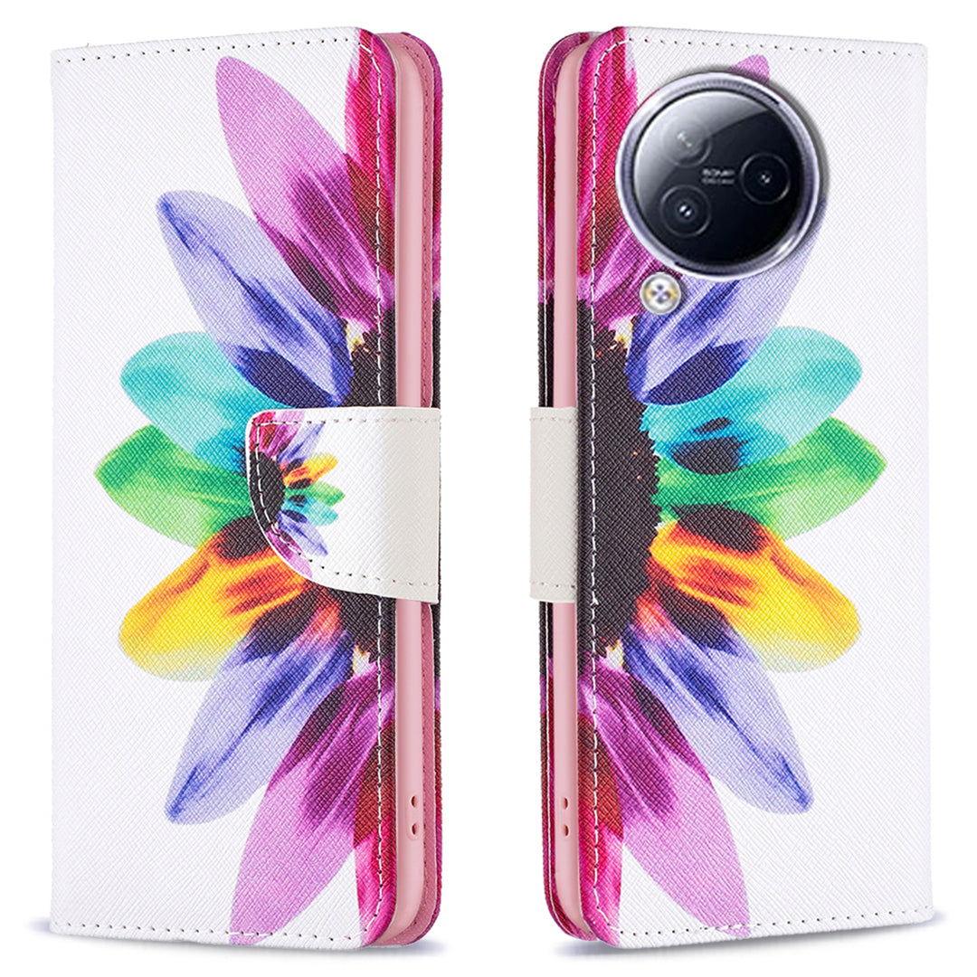 For Xiaomi Civi 3 5G Pattern Printed Phone Case PU Leather Wallet Stand Protective Cover