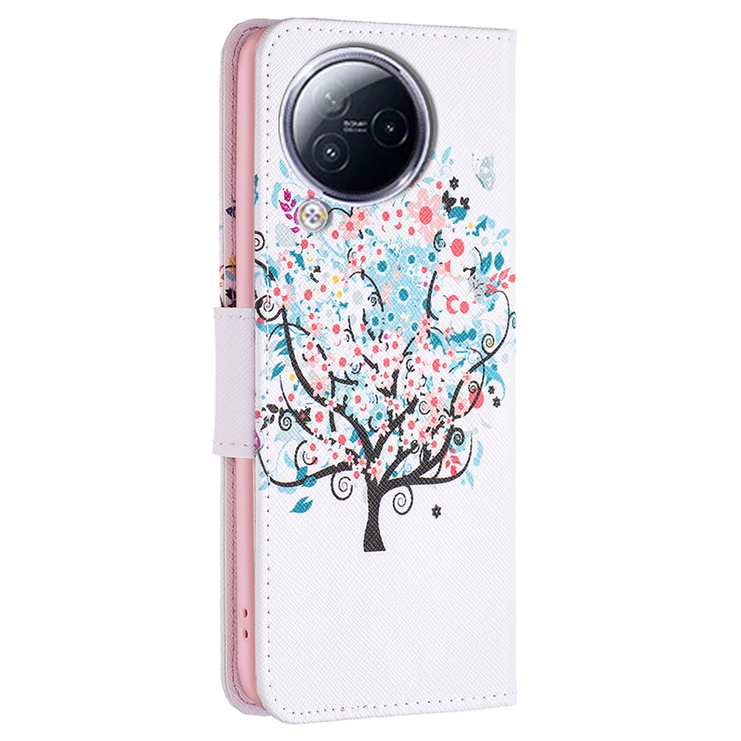 For Xiaomi Civi 3 5G Pattern Printed Phone Case PU Leather Wallet Stand Protective Cover