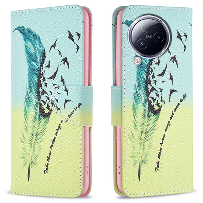 For Xiaomi Civi 3 5G Pattern Printed Phone Case PU Leather Wallet Stand Protective Cover