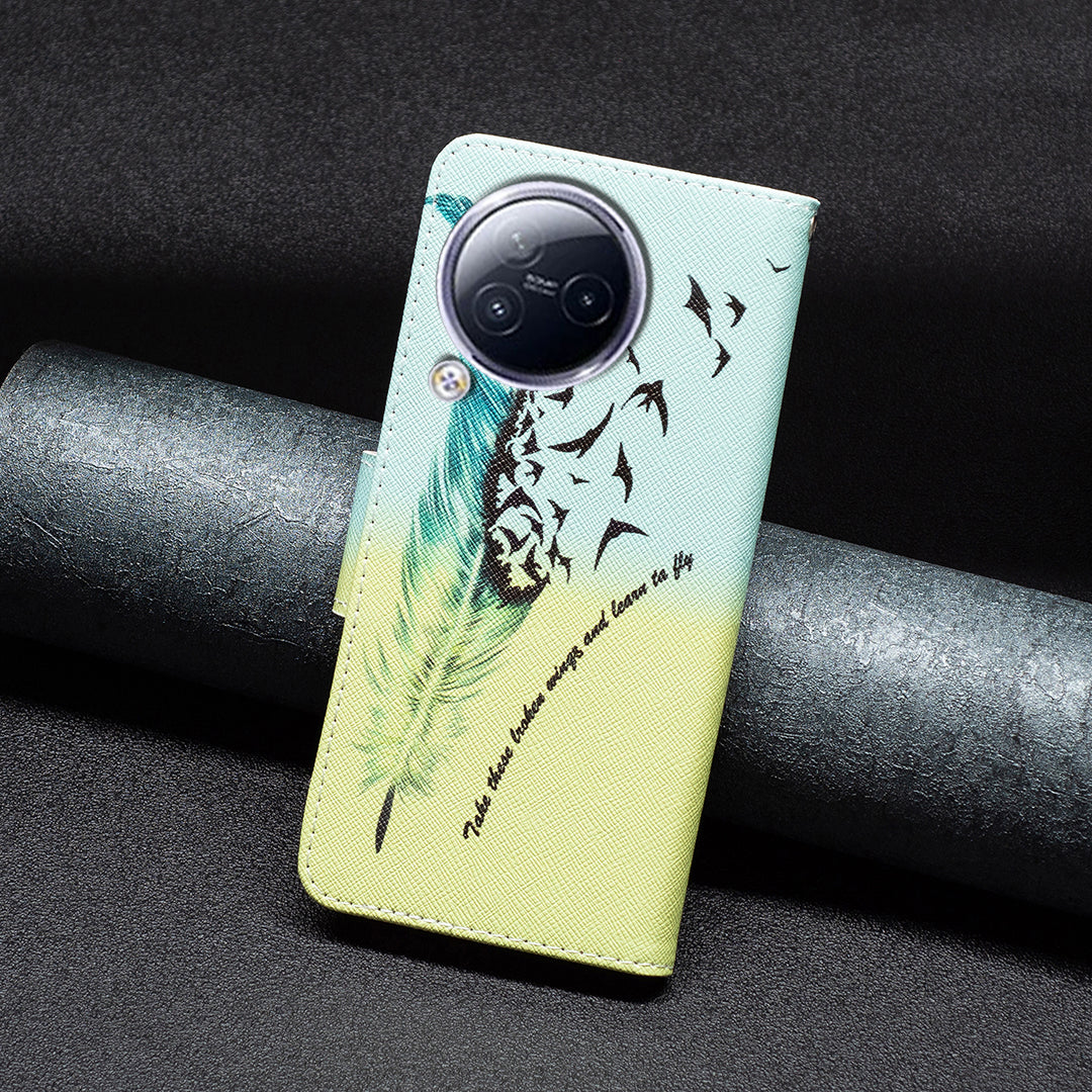 For Xiaomi Civi 3 5G Pattern Printed Phone Case PU Leather Wallet Stand Protective Cover