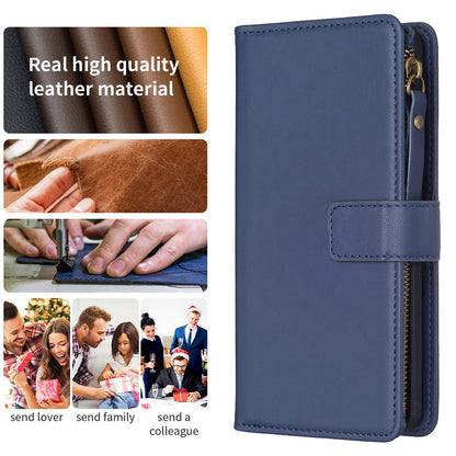 BF Style-19 for Xiaomi Civi 3 5G Zipper Pocket PU Leather Case Bump Proof Phone Cover with Wallet Stand