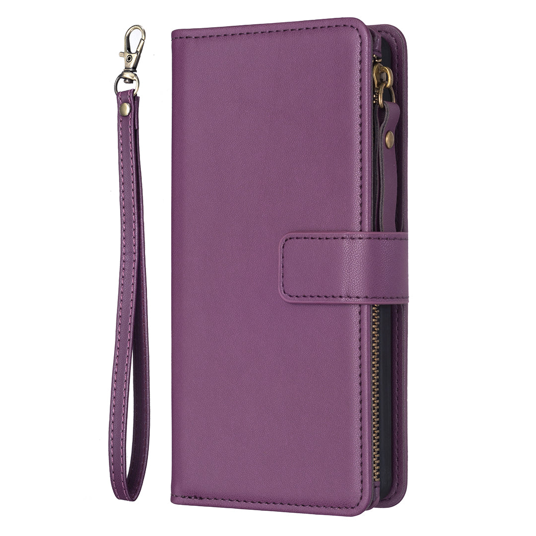 BF Style-19 for Xiaomi Civi 3 5G Zipper Pocket PU Leather Case Bump Proof Phone Cover with Wallet Stand