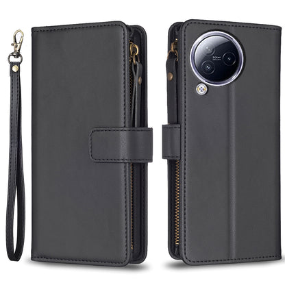 BF Style-19 for Xiaomi Civi 3 5G Zipper Pocket PU Leather Case Bump Proof Phone Cover with Wallet Stand