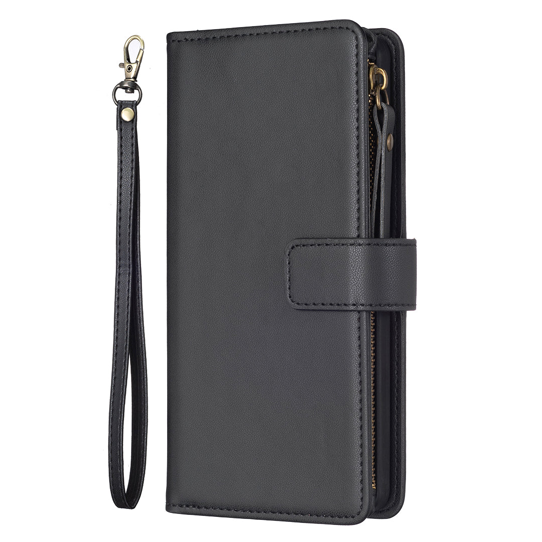 BF Style-19 for Xiaomi Civi 3 5G Zipper Pocket PU Leather Case Bump Proof Phone Cover with Wallet Stand