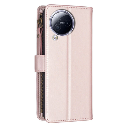 BF Style-19 for Xiaomi Civi 3 5G Zipper Pocket PU Leather Case Bump Proof Phone Cover with Wallet Stand