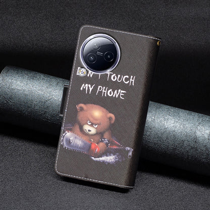 BF03 Zipper Pocket Phone Case for Xiaomi Civi 3 5G Pattern Printing PU Leather Stand Wallet Cover