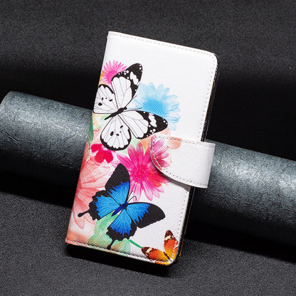 BF03 Zipper Pocket Phone Case for Xiaomi Civi 3 5G Pattern Printing PU Leather Stand Wallet Cover