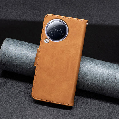 For Xiaomi Civi 3 5G Textured Stand Phone Case Solid Color Wallet PU Leather + Inner TPU Phone Cover