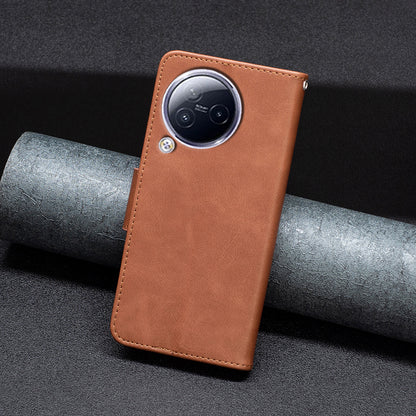 For Xiaomi Civi 3 5G Textured Stand Phone Case Solid Color Wallet PU Leather + Inner TPU Phone Cover