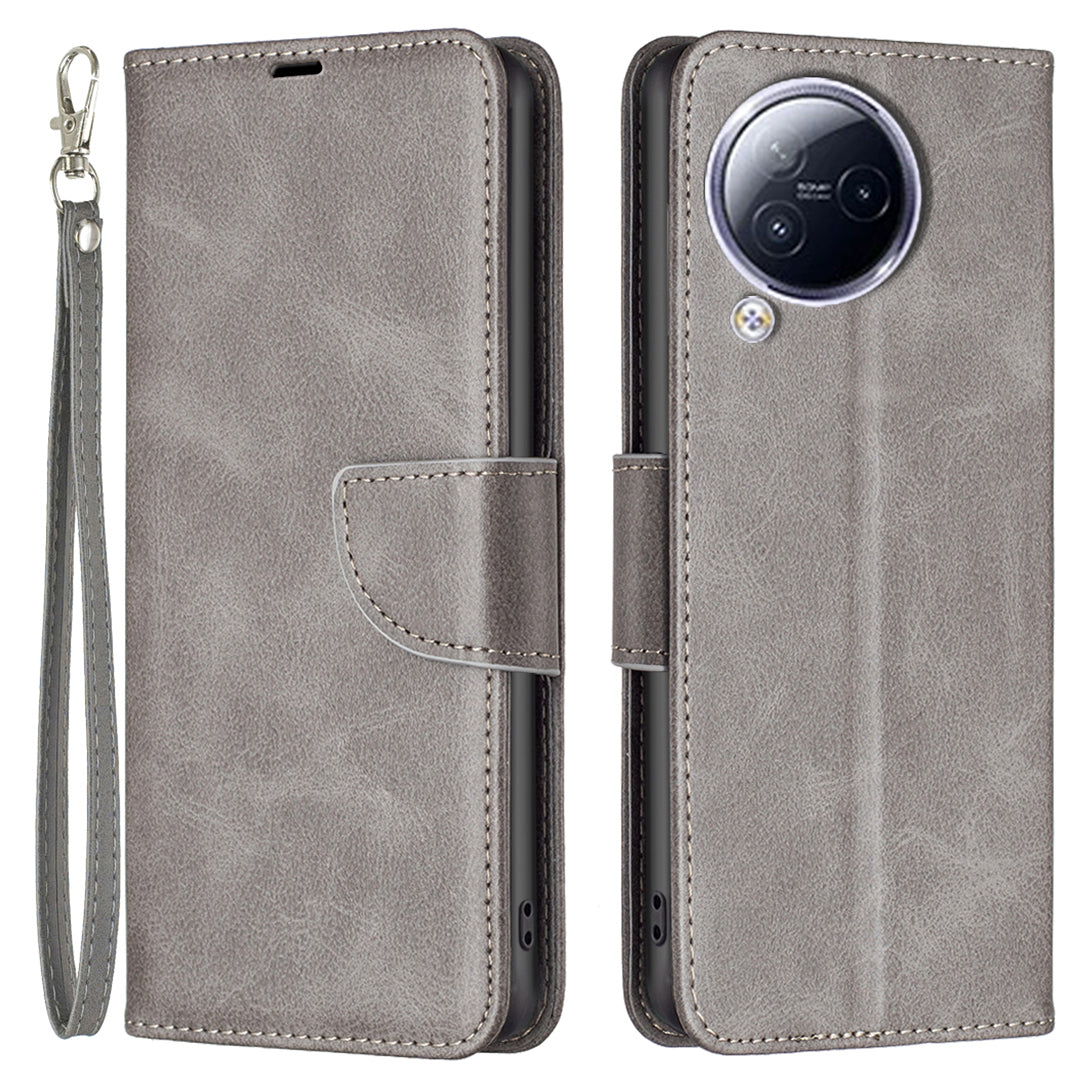 For Xiaomi Civi 3 5G Textured Stand Phone Case Solid Color Wallet PU Leather + Inner TPU Phone Cover