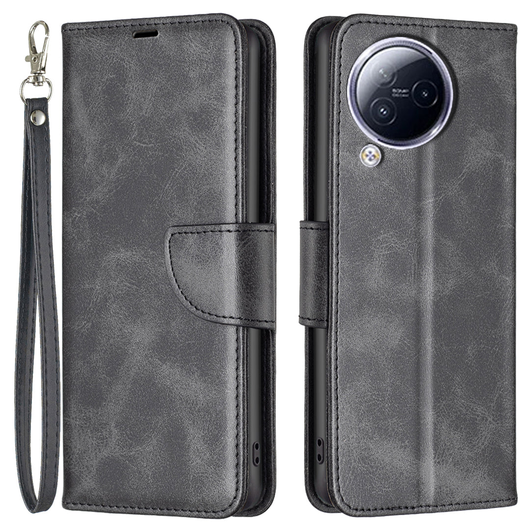 For Xiaomi Civi 3 5G Textured Stand Phone Case Solid Color Wallet PU Leather + Inner TPU Phone Cover