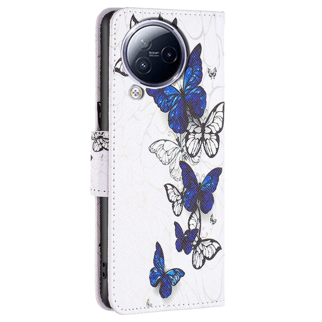 For Xiaomi Civi 3 5G PU Leather Wallet Case Stand Pattern Printing Phone Cover