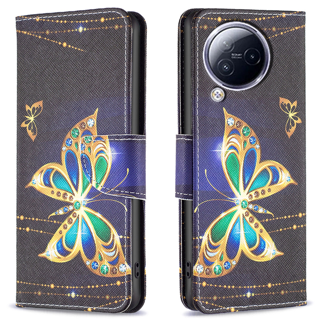 For Xiaomi Civi 3 5G PU Leather Wallet Case Stand Pattern Printing Phone Cover