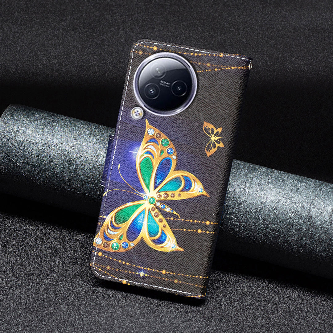 For Xiaomi Civi 3 5G PU Leather Wallet Case Stand Pattern Printing Phone Cover