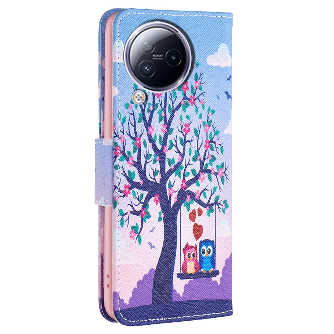 For Xiaomi Civi 3 5G PU Leather Wallet Case Stand Pattern Printing Phone Cover