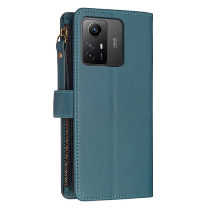 BF Style-19 for Xiaomi Redmi Note 12S 4G Zipper Pocket PU Leather Case Phone Cover with Wallet Stand