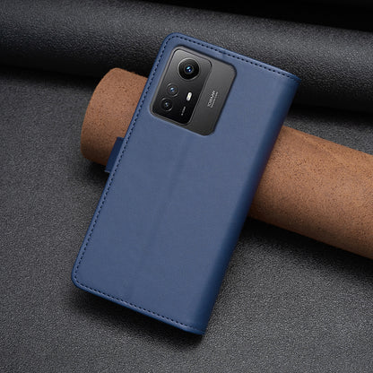 BF Style-19 for Xiaomi Redmi Note 12S 4G Zipper Pocket PU Leather Case Phone Cover with Wallet Stand