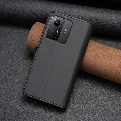 BF Style-19 for Xiaomi Redmi Note 12S 4G Zipper Pocket PU Leather Case Phone Cover with Wallet Stand