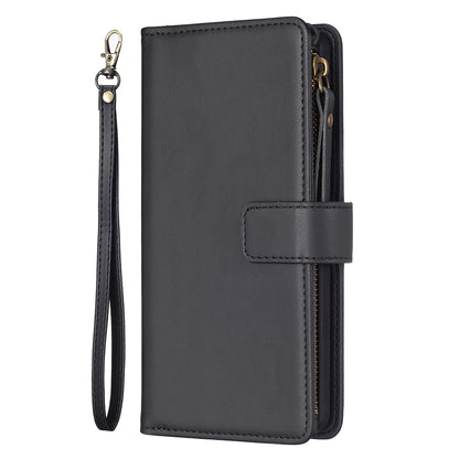 BF Style-19 for Xiaomi Redmi Note 12S 4G Zipper Pocket PU Leather Case Phone Cover with Wallet Stand
