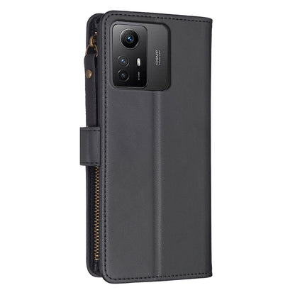BF Style-19 for Xiaomi Redmi Note 12S 4G Zipper Pocket PU Leather Case Phone Cover with Wallet Stand