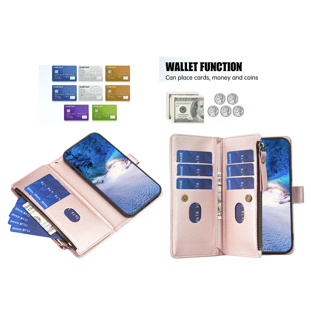 BF Style-19 for Xiaomi Redmi Note 12S 4G Zipper Pocket PU Leather Case Phone Cover with Wallet Stand