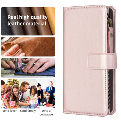 BF Style-19 for Xiaomi Redmi Note 12S 4G Zipper Pocket PU Leather Case Phone Cover with Wallet Stand