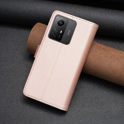 BF Style-19 for Xiaomi Redmi Note 12S 4G Zipper Pocket PU Leather Case Phone Cover with Wallet Stand