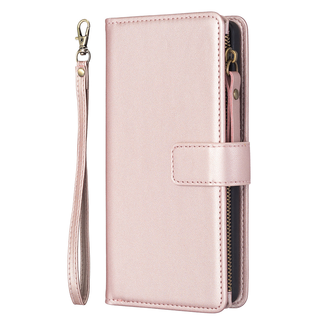 BF Style-19 for Xiaomi Redmi Note 12S 4G Zipper Pocket PU Leather Case Phone Cover with Wallet Stand