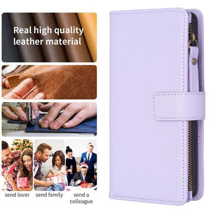 BF Style-19 for Xiaomi Redmi Note 12S 4G Zipper Pocket PU Leather Case Phone Cover with Wallet Stand
