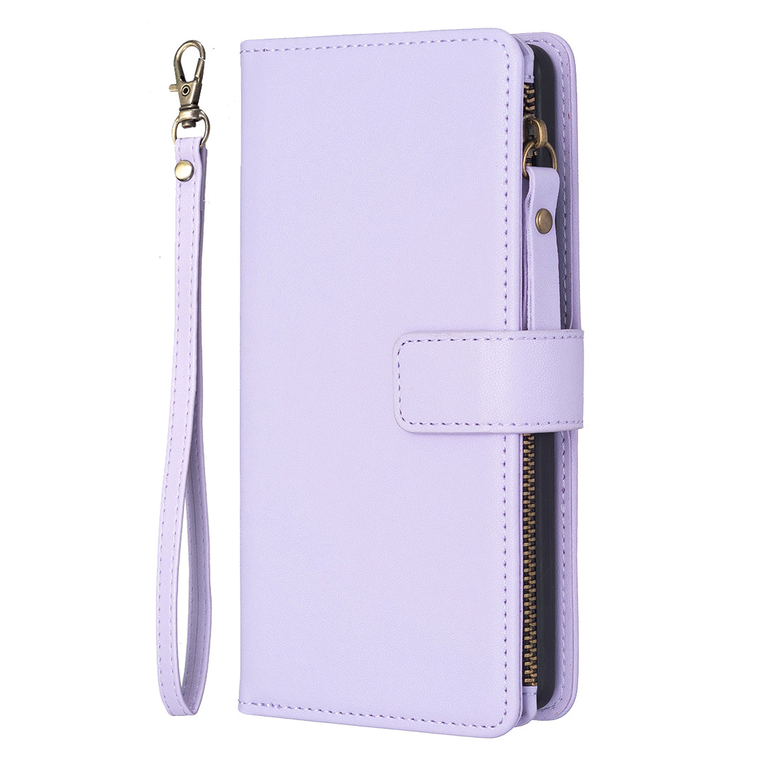 BF Style-19 for Xiaomi Redmi Note 12S 4G Zipper Pocket PU Leather Case Phone Cover with Wallet Stand