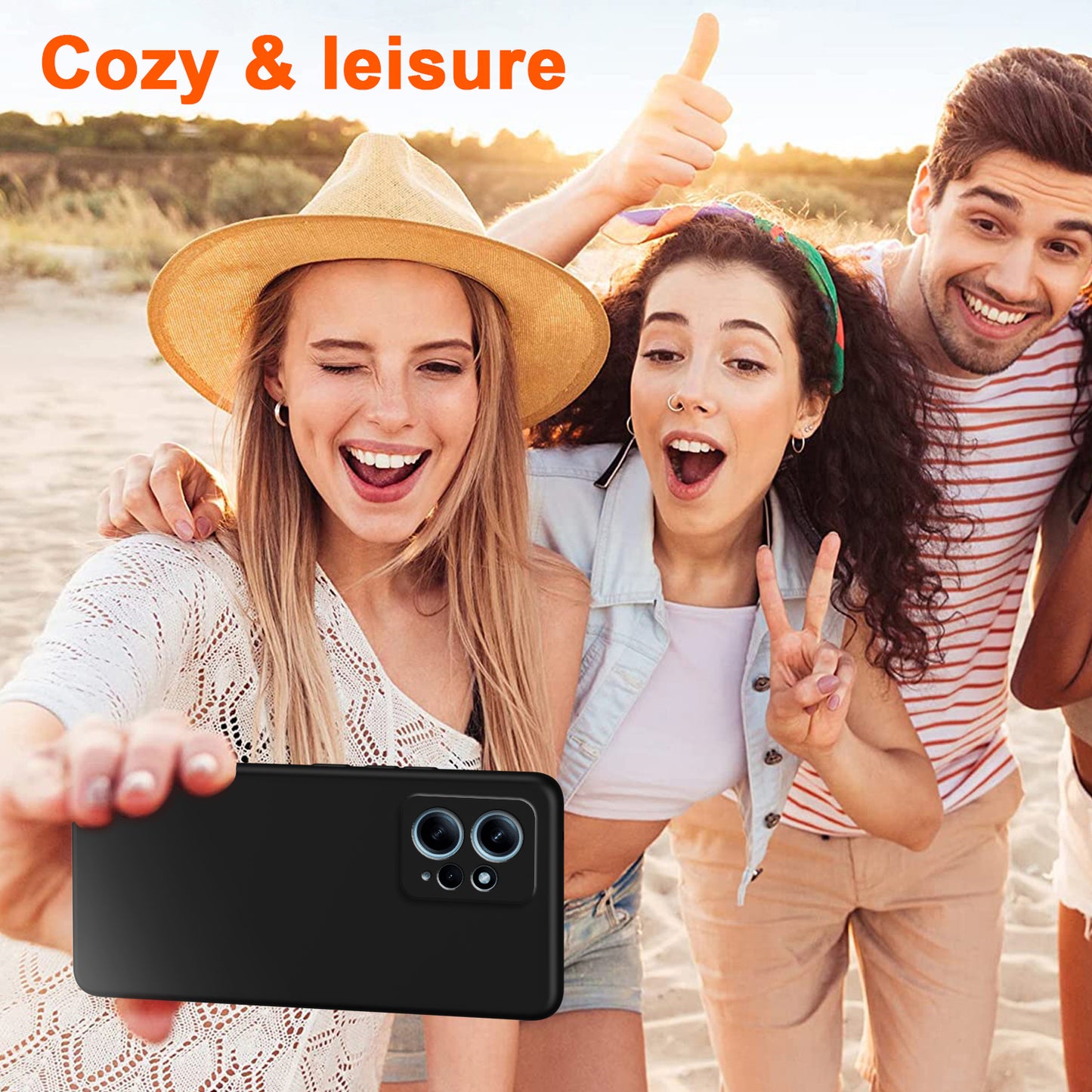 For Xiaomi Redmi Note 12 4G Anti-scratch Phone TPU Case Fiber Lining 2.2mm Protective Phone Cover