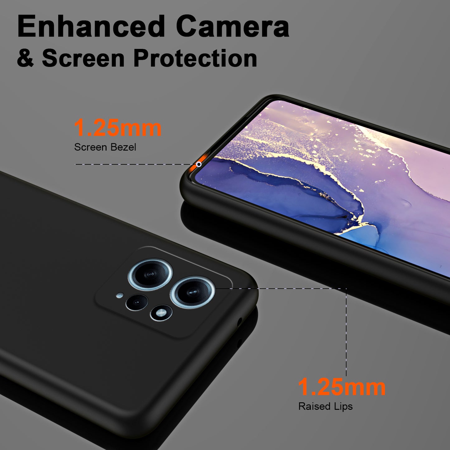 For Xiaomi Redmi Note 12 4G Anti-scratch Phone TPU Case Fiber Lining 2.2mm Protective Phone Cover