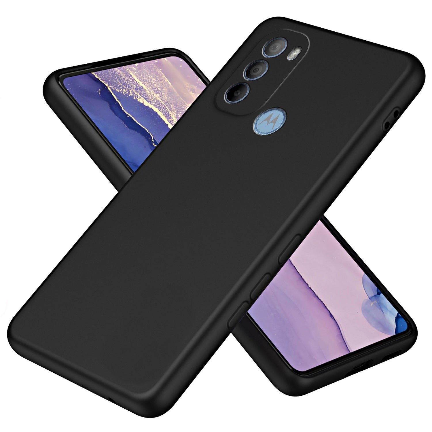 Rubberized TPU Case for Motorola Moto G31 4G , Fiber Lining 2.2mm Thickness Phone Cover