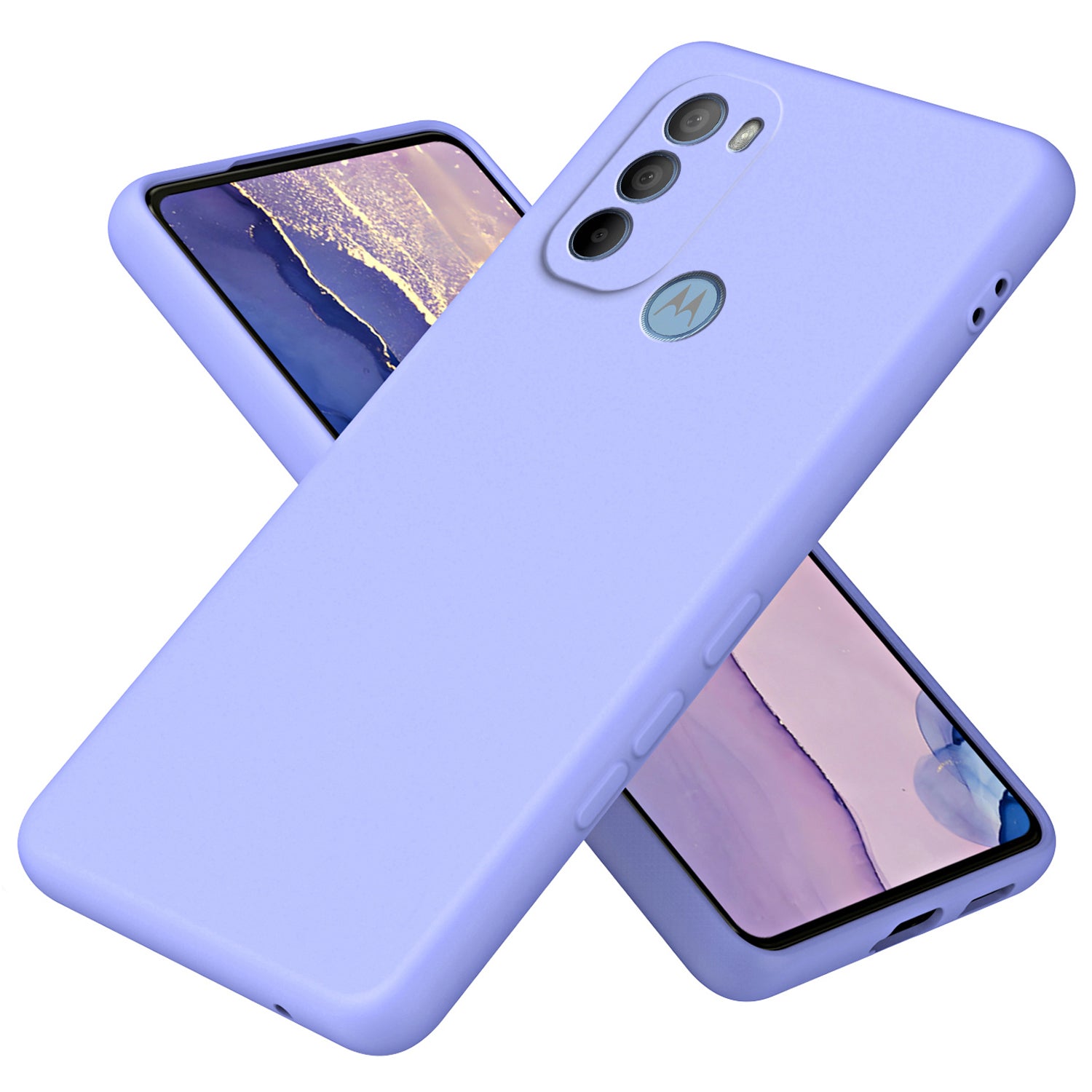 Rubberized TPU Case for Motorola Moto G31 4G , Fiber Lining 2.2mm Thickness Phone Cover