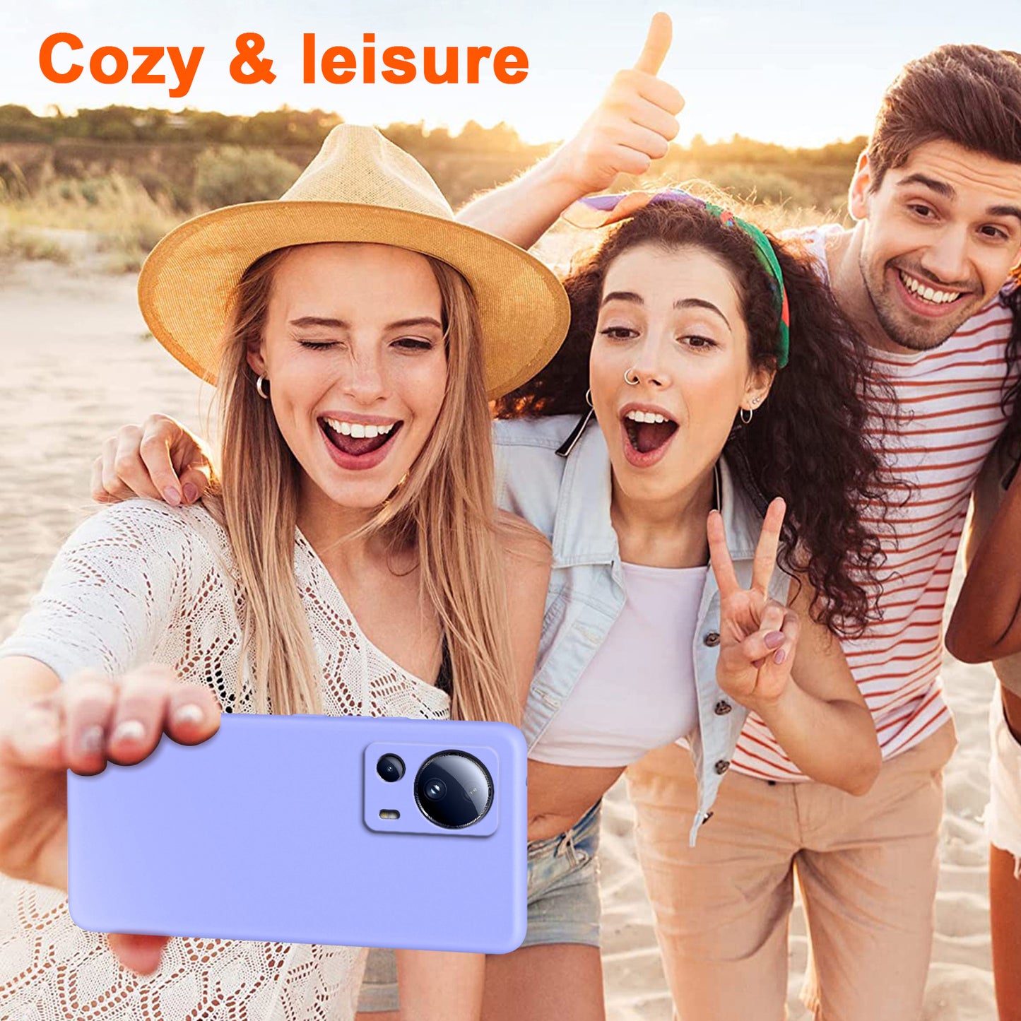 For Xiaomi 13 Lite / Civi 2 5G 2.2mm TPU Phone Case Fiber Lining Rubberized Anti-drop Phone Cover