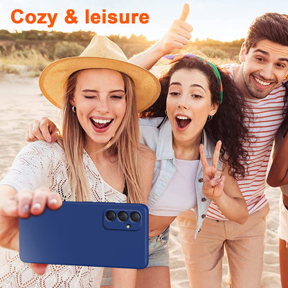 For Samsung Galaxy M54 5G / F54 5G 2.2mm Rubberized Phone Case Fiber Lining Protective TPU Phone Cover