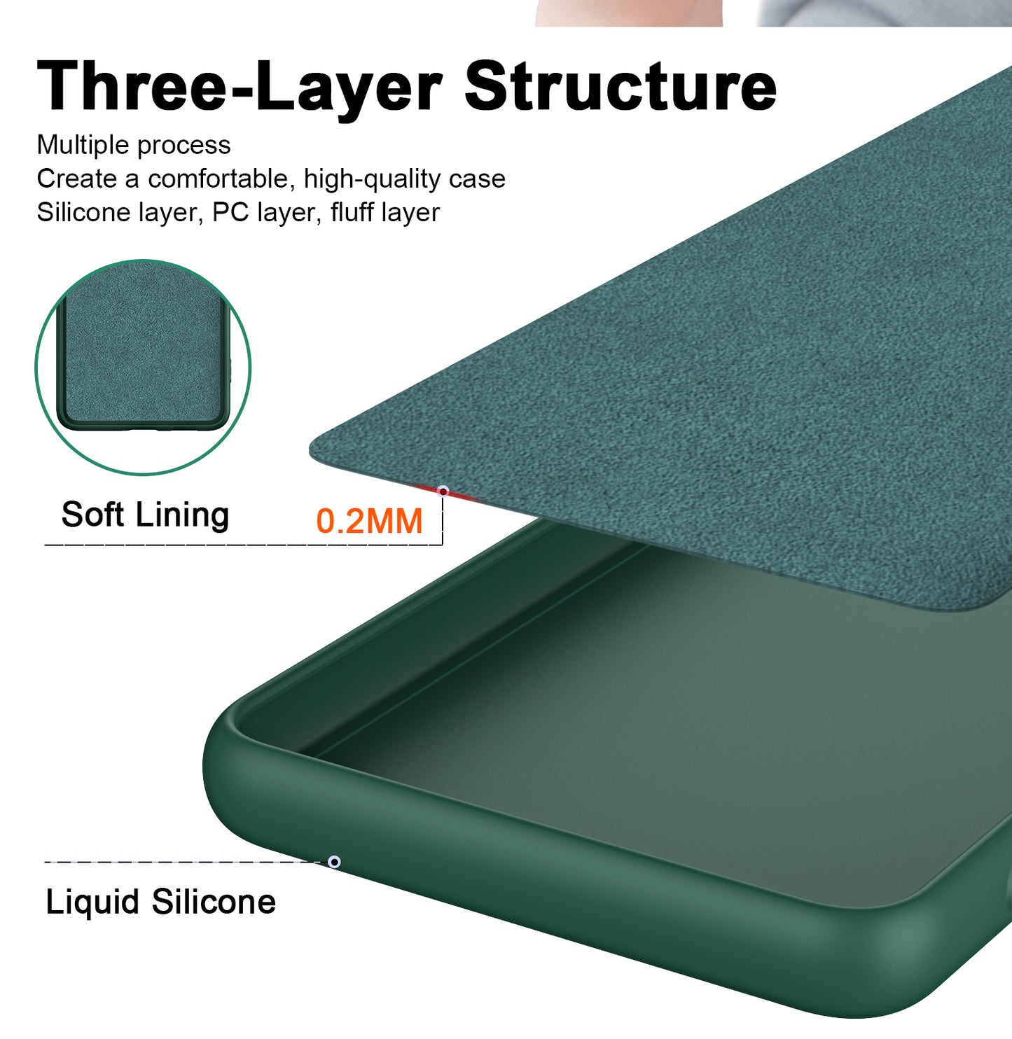 For Xiaomi Redmi Note 12 Pro 4G Fiber Lining TPU Phone Case 2.2mm Thickness Rubberized Phone Cover