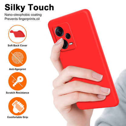For Xiaomi Redmi Note 12 Pro+ 5G 2.2mm Rubberized Phone Case Anti-scratch Fiber Lining TPU Cover