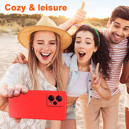 For Xiaomi Redmi Note 12 Pro+ 5G 2.2mm Rubberized Phone Case Anti-scratch Fiber Lining TPU Cover