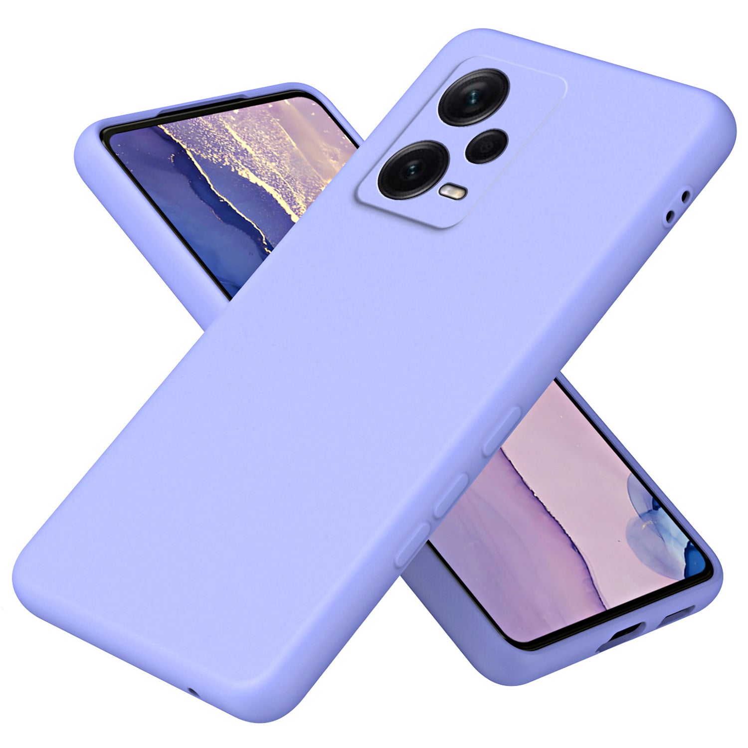 For Xiaomi Redmi Note 12 Pro+ 5G 2.2mm Rubberized Phone Case Anti-scratch Fiber Lining TPU Cover