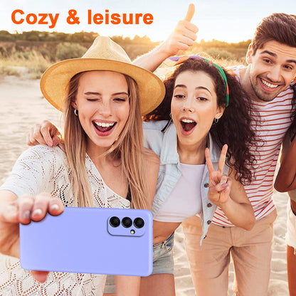 For Samsung Galaxy M14 5G Fiber Lining Soft TPU Phone Case 2.2mm Thickness Rubberized Phone Cover