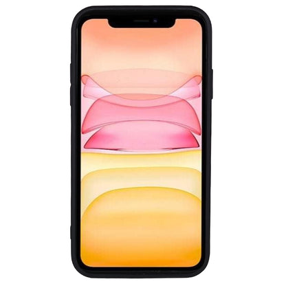 For iPhone 11 Magnetic Phone Case Logo View Aluminum Alloy Ring AG Matte TPU Back Cover